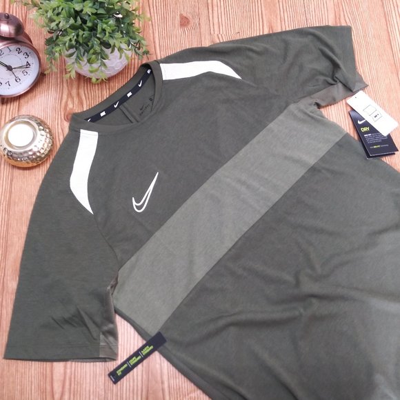 Nike Dry Academy TOP khaki t-shirt soccer size M - Picture 6 of 6